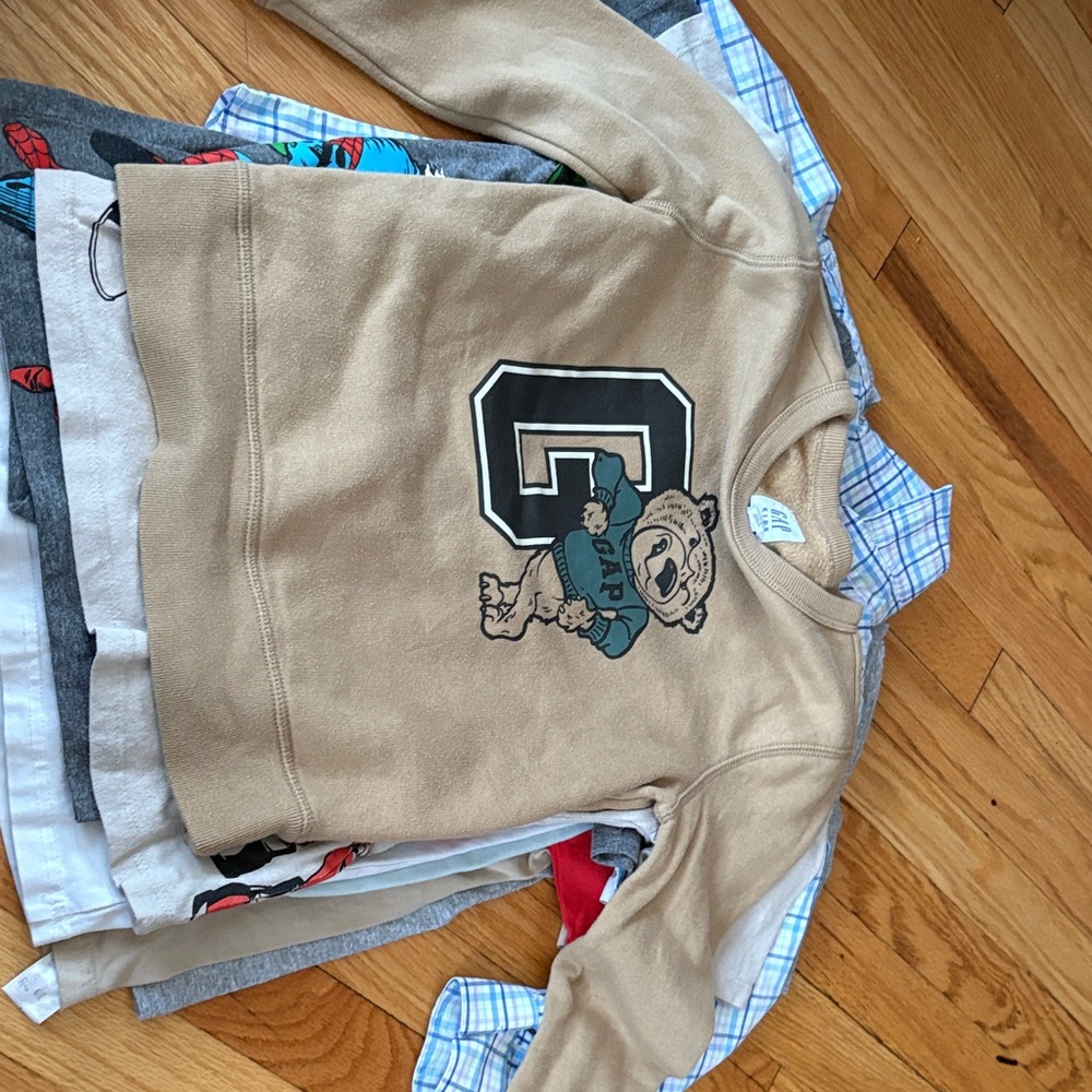 GAP Tan Sweatshirt with Bear Graphic